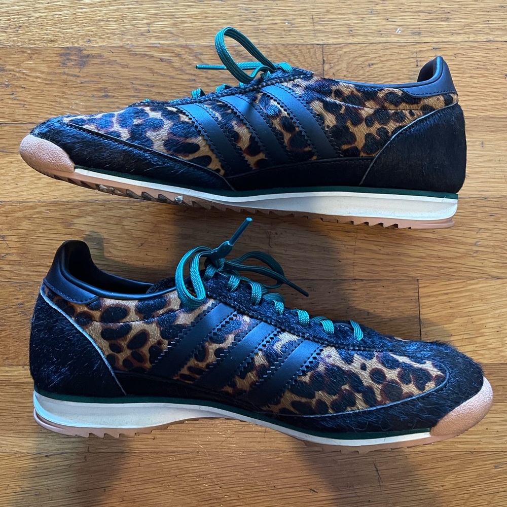 Adidas SL 72 leopard Print Collegiate green. Sneakers, size 8.5 women’s - Picture 2 of 9